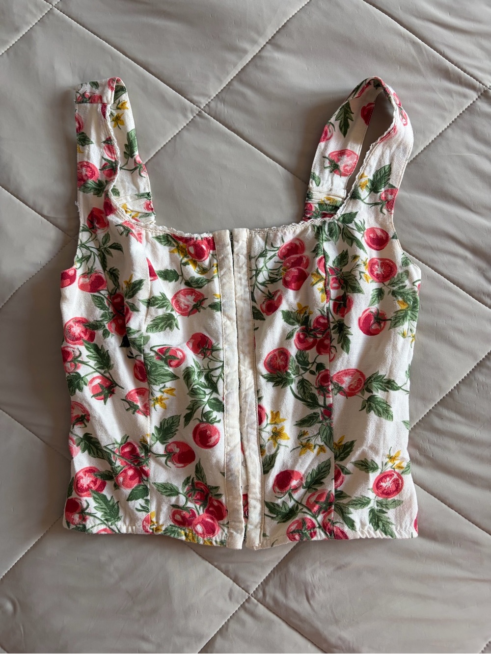 Tomato Corset Style Tank Top